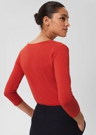 Velma Top, Dark Sienna Red, hi-res