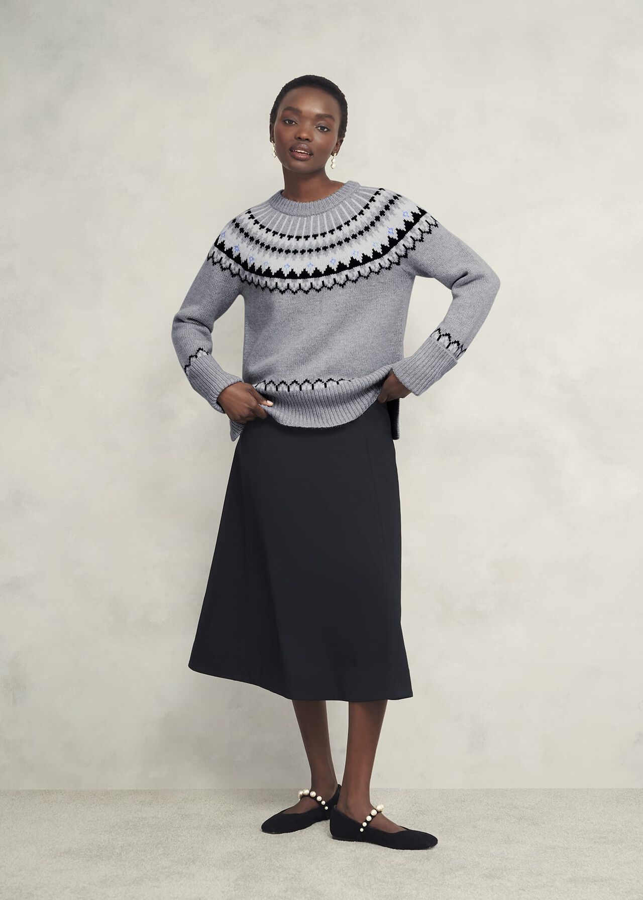 Hobbs Anya Fairisle Jumper With Alpaca Hobbs Anya Fairisle Jumper With Alpaca