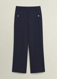 Alisa Wide Trousers, Navy Ivory, hi-res