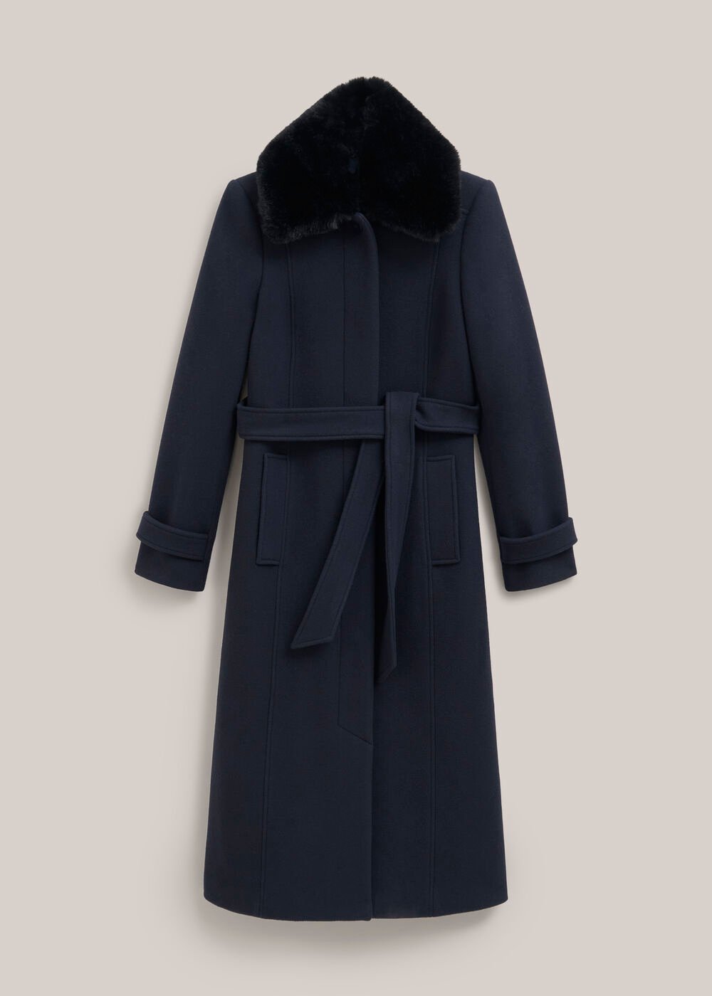 Celeste Wool Blend Coat, Navy, hi-res