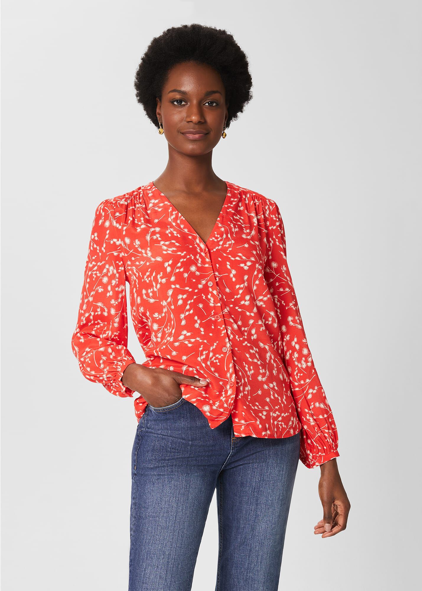 Coral blouse shop