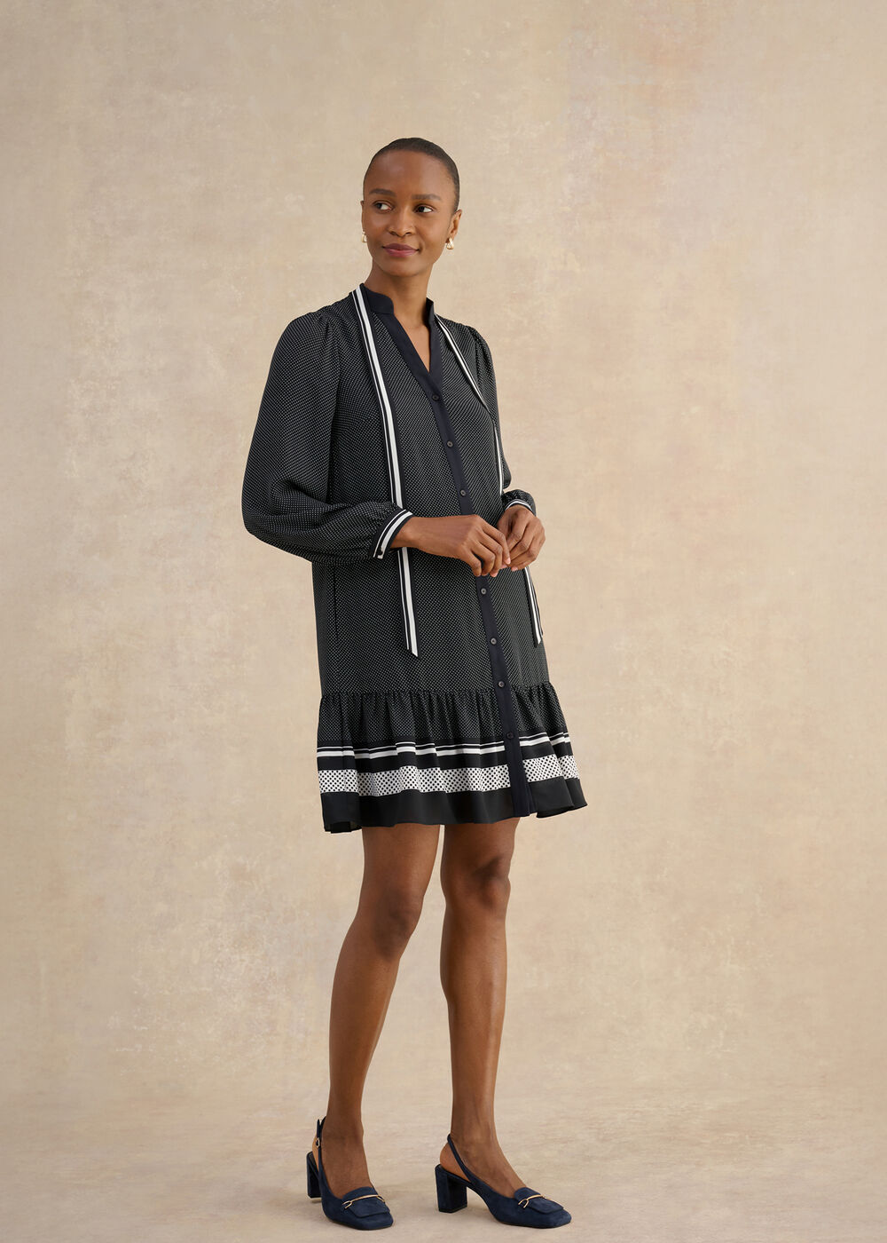 Valerie Dress, Navy Ivory, hi-res