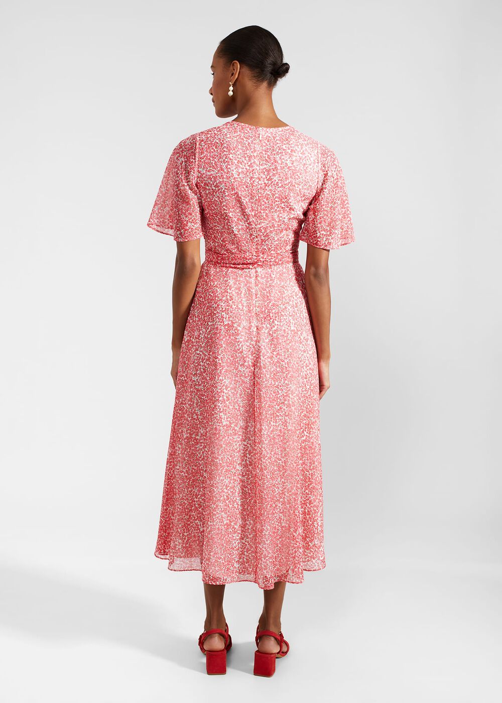 Petite Marie Wrap Dress, Ivory Multi, hi-res