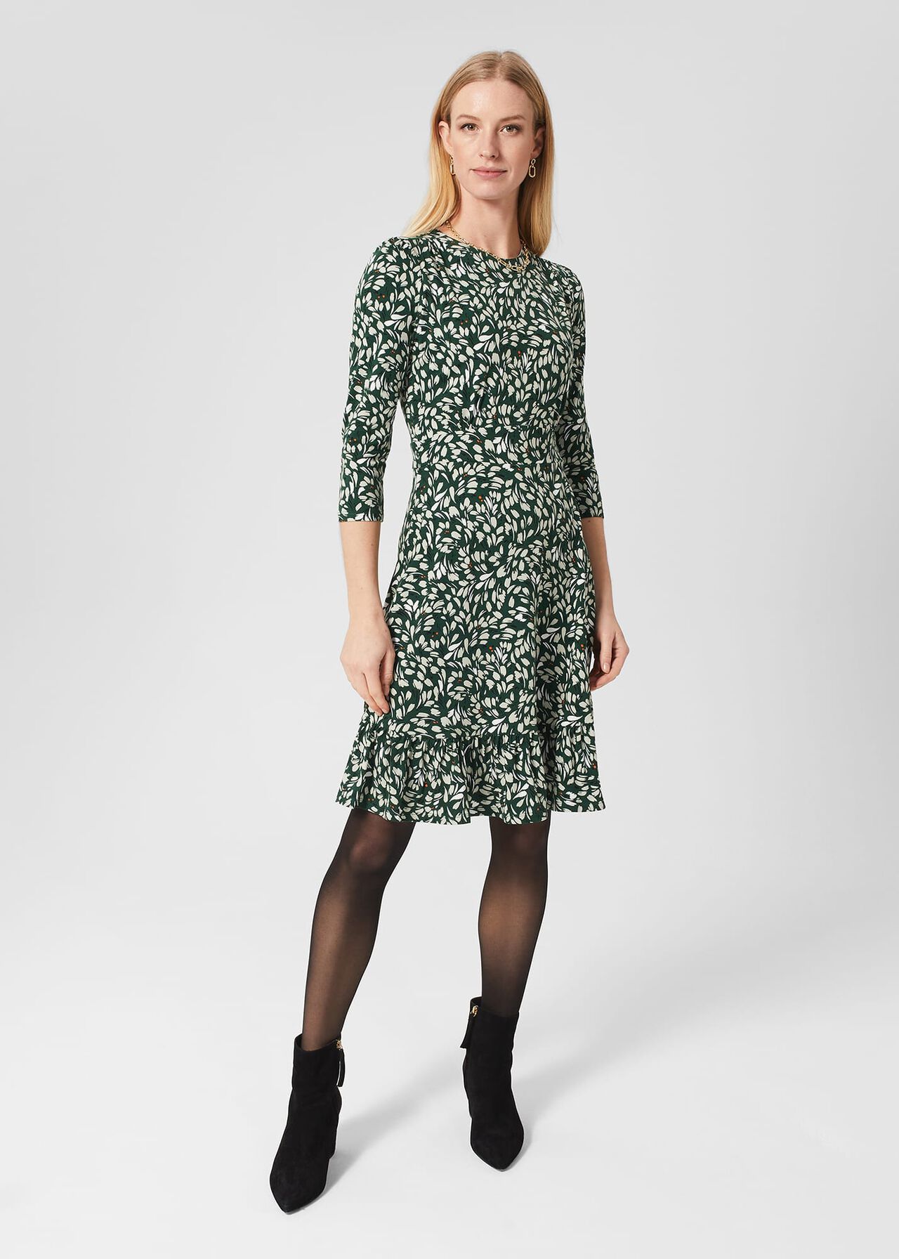 Ami Jersey Dress, Sage Green Mult, hi-res