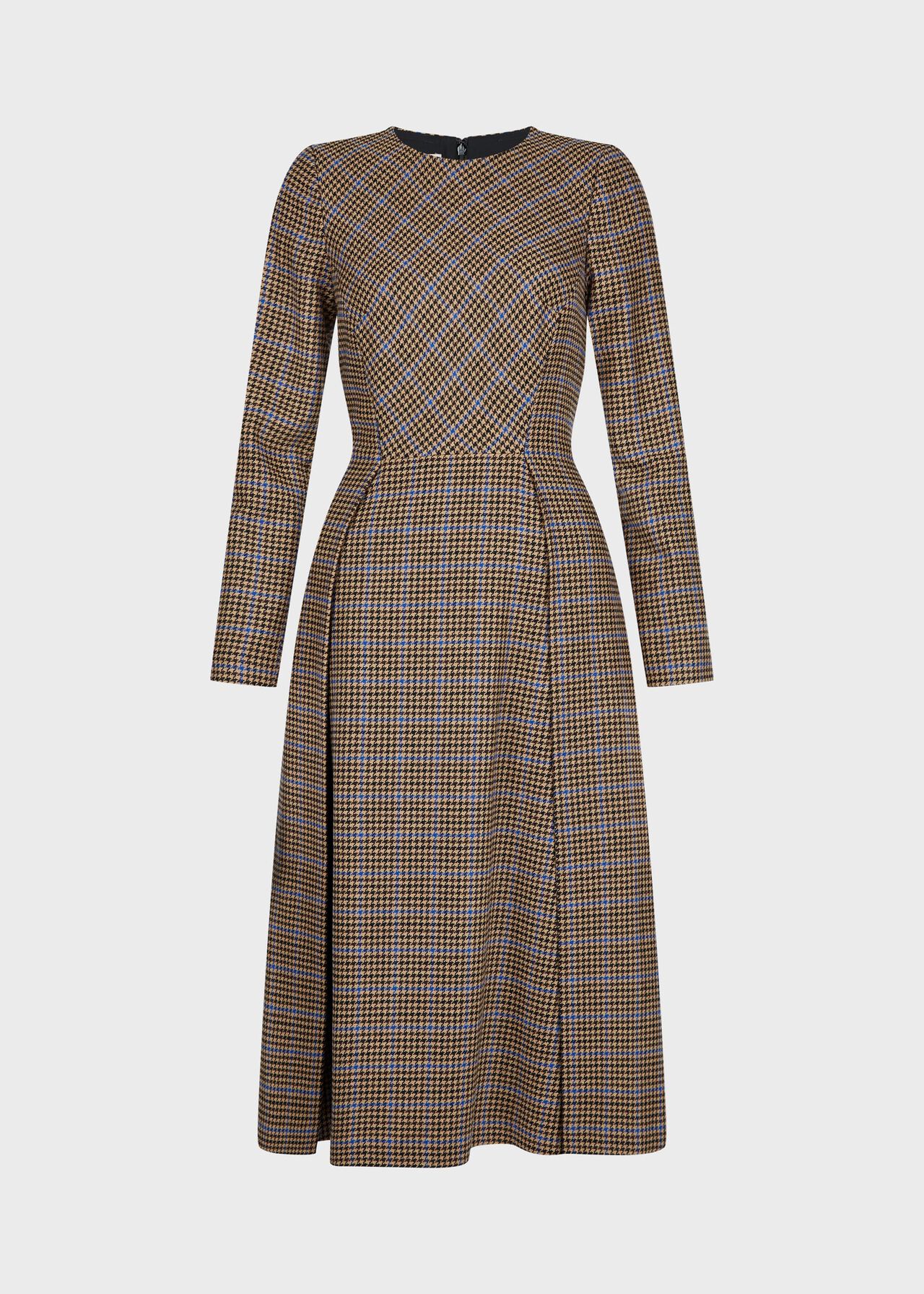 Sophia Wool Blend Dress Camel Multi