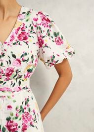 Taylor Linen Dress, Ivory Multi, hi-res