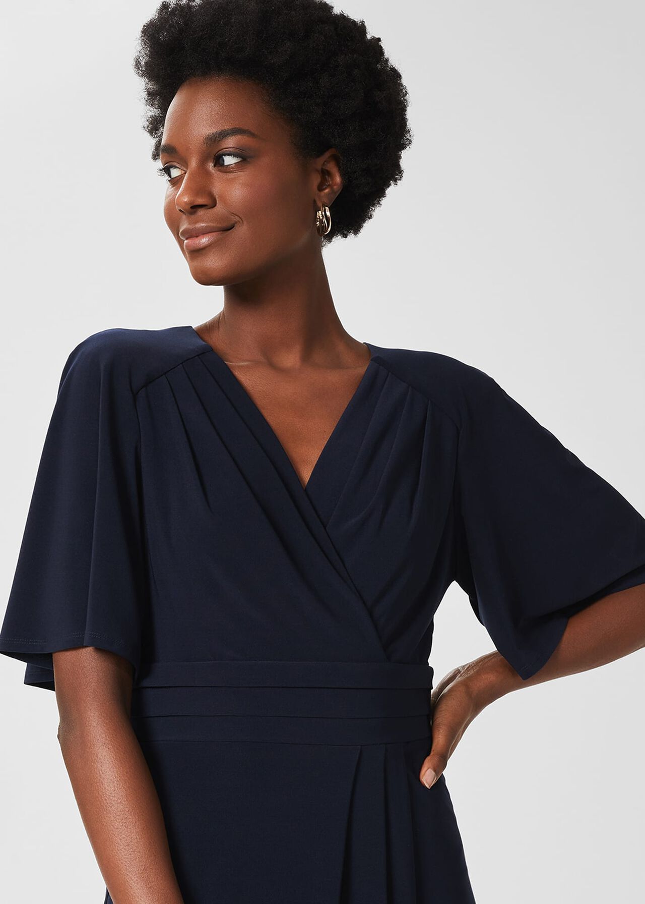 Coralie Jersey Shift Dress, Midnight Navy, hi-res