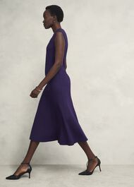 Davina Ponte Dress, Grape Purple, hi-res