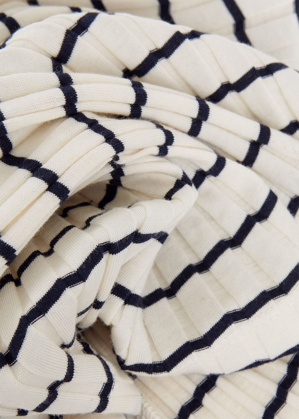 Montagu Ribbed Top, Cream Navy, hi-res