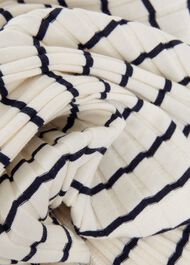 Montagu Ribbed Top, Cream Navy, hi-res