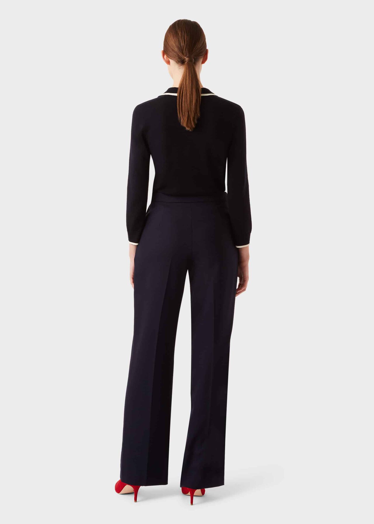 Kendall Trouser With Stretch, Navy, hi-res