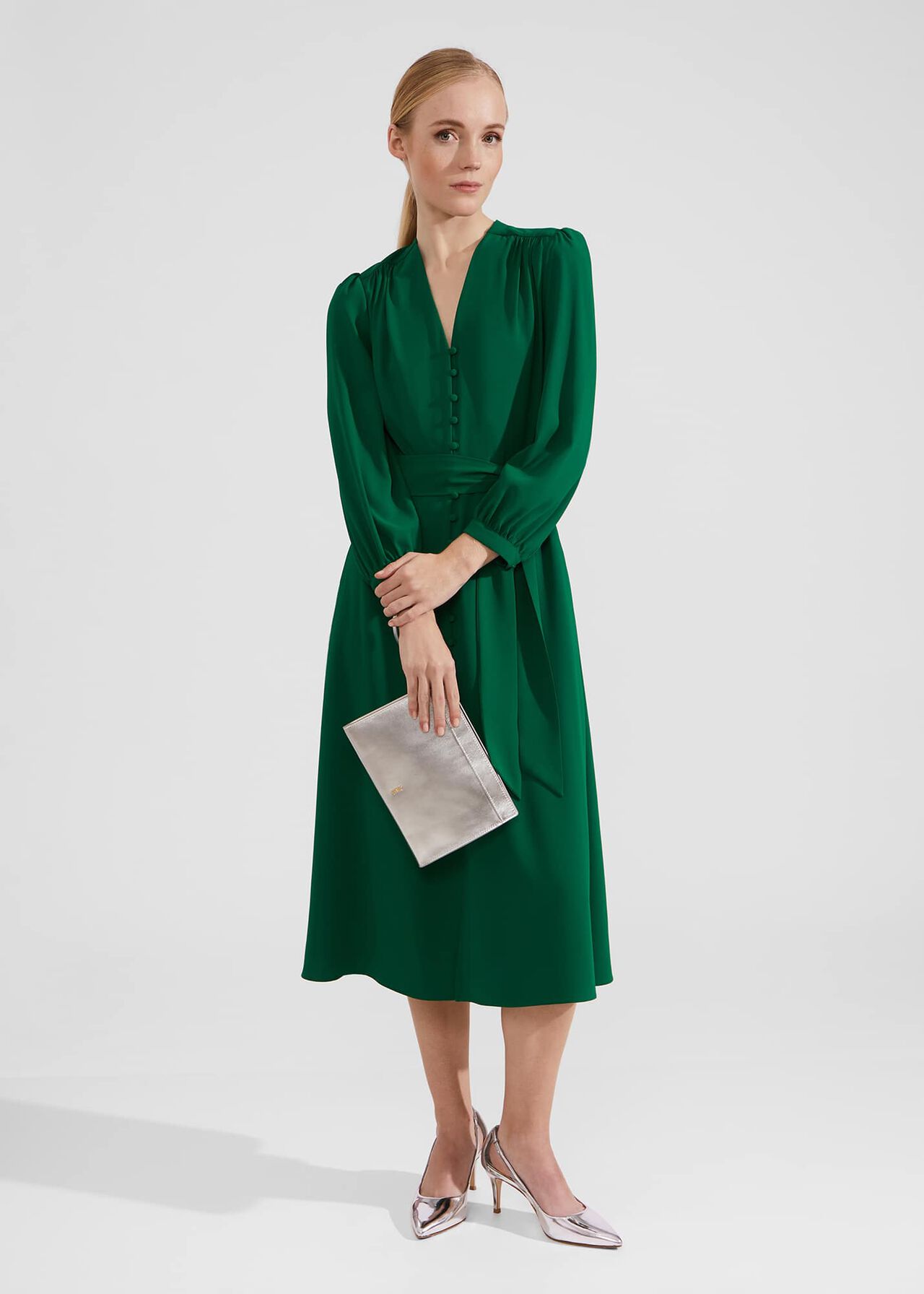 Magnolia Dress, Green, hi-res