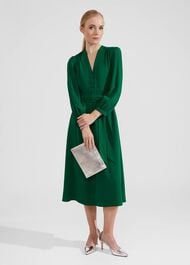 Magnolia Dress, Green, hi-res