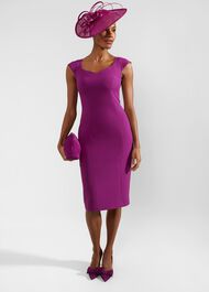 Elva Bow Pumps, Magenta Purple, hi-res