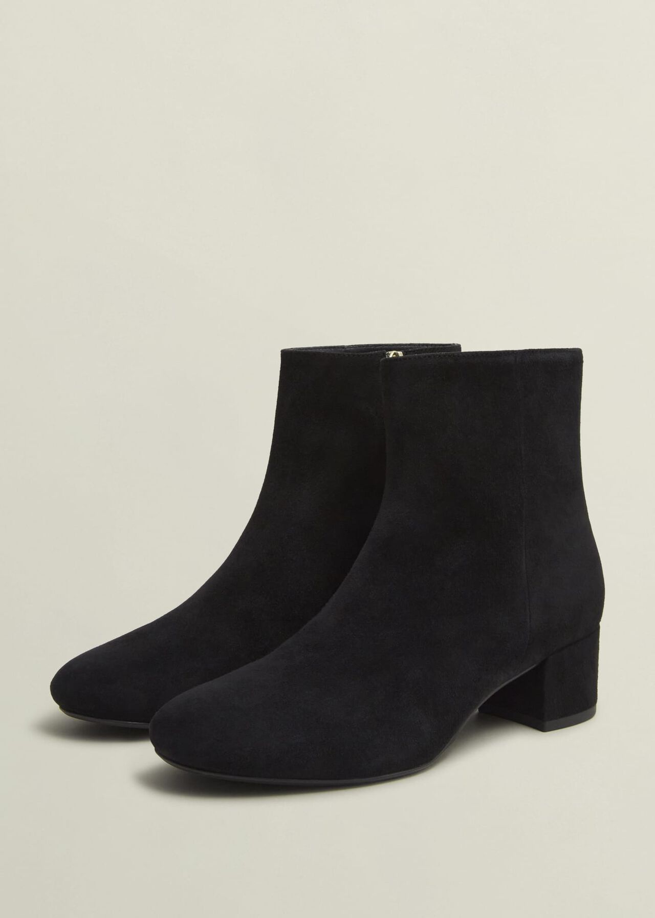 Evelyn Suede Ankle Boots, Black, hi-res