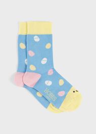 Spring Chick Socks, Blue Multi, hi-res