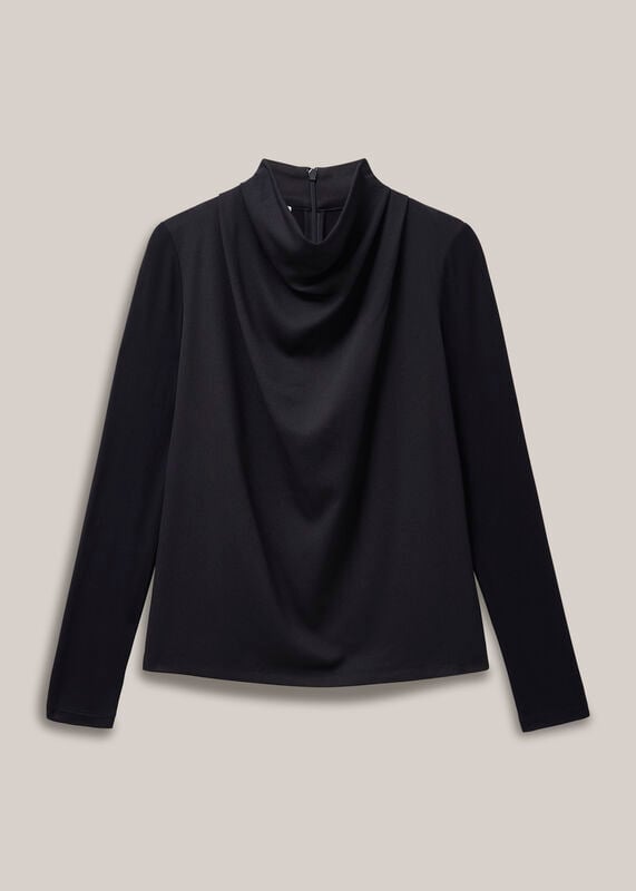 Arielle Cowl Neck Long Sleeve Blouse
