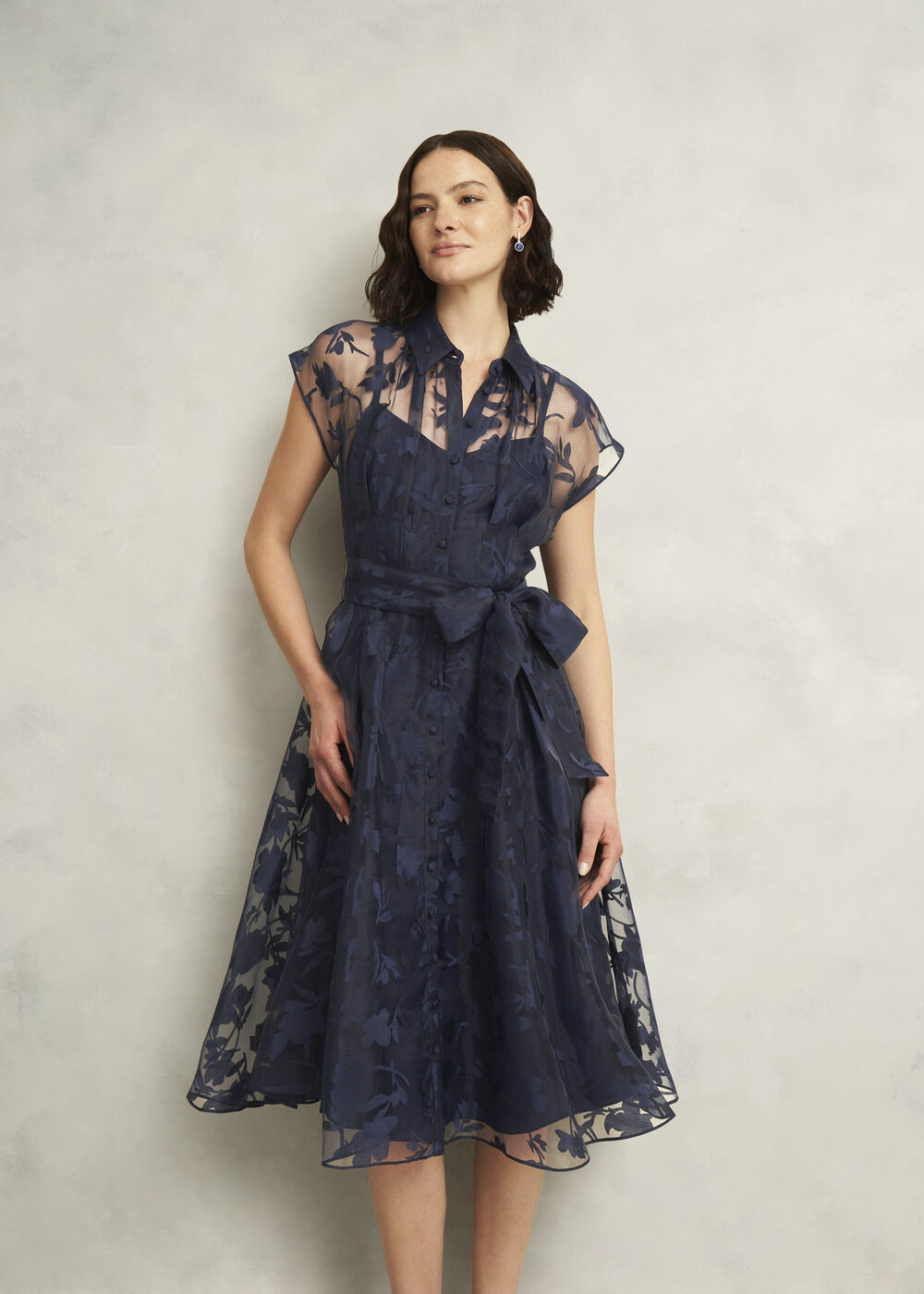 Petite Tess Shirt Dress, Midnight Navy, hi-res