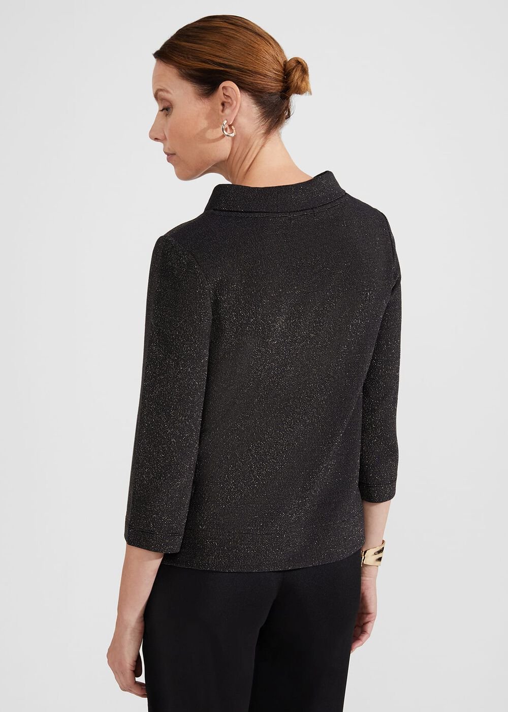 Betsy Sparkle Top, Black Gold, hi-res