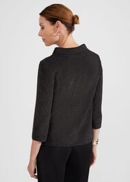 Betsy Sparkle Top, Black Gold, hi-res