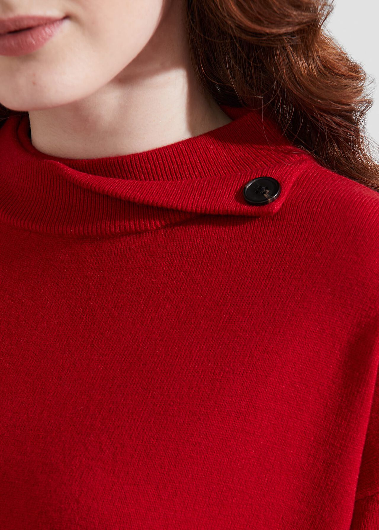 Talia Knitted Dress With Cashmere, True Red, hi-res