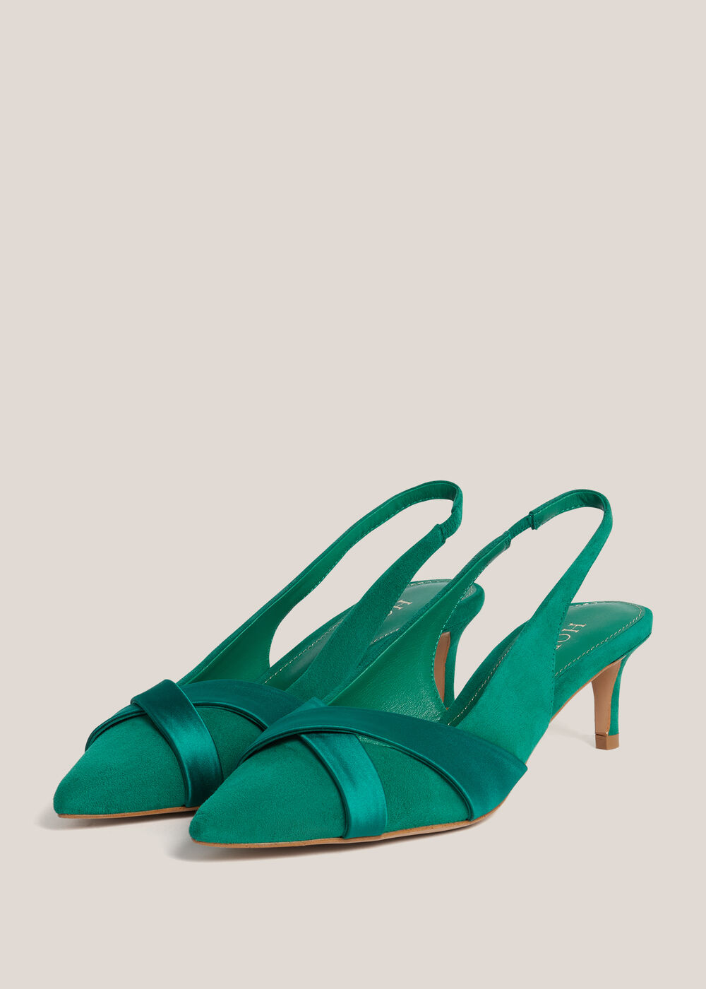 Renee Suede Slingbacks, Meadow Green, hi-res