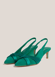 Renee Suede Slingbacks, Meadow Green, hi-res