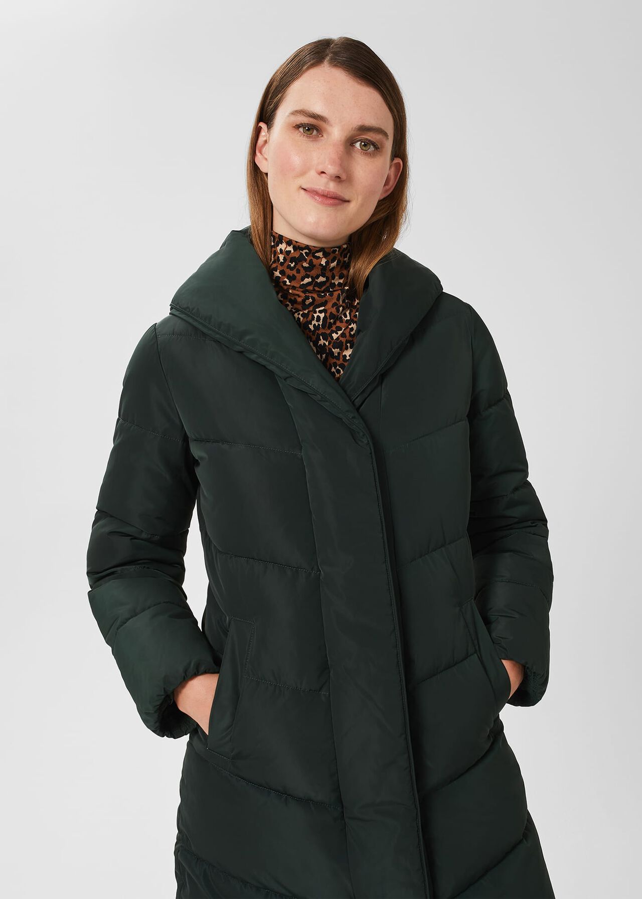 Petite Indira Puffer, Dark Ivy Green, hi-res