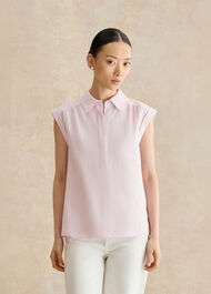 Dahlia Linen Shirt, Wisteria Pink, hi-res