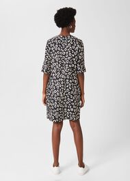 Iza Printed Tunic Dress, Navy Ivory, hi-res