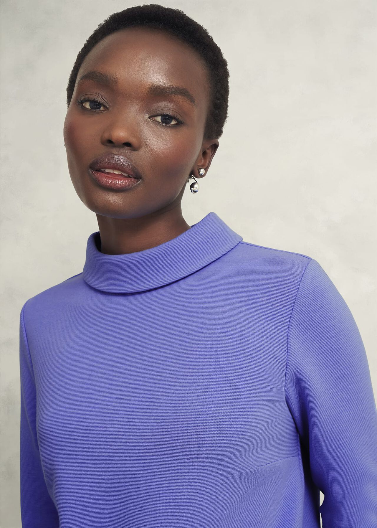 Tali Textured Top , Deep Sky Blue, hi-res
