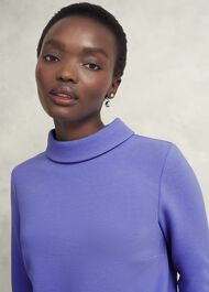 Tali Textured Top , Deep Sky Blue, hi-res