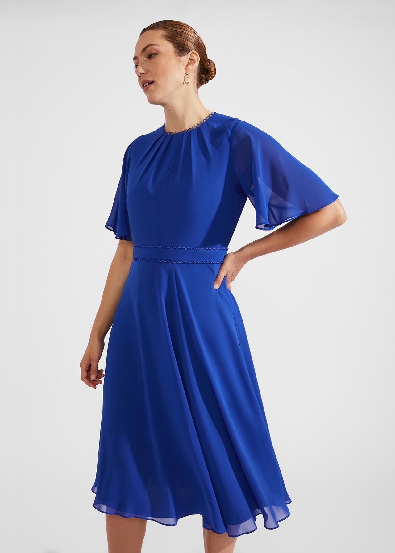 Samara Fit And Flare Dress, Lapis Blue, hi-res