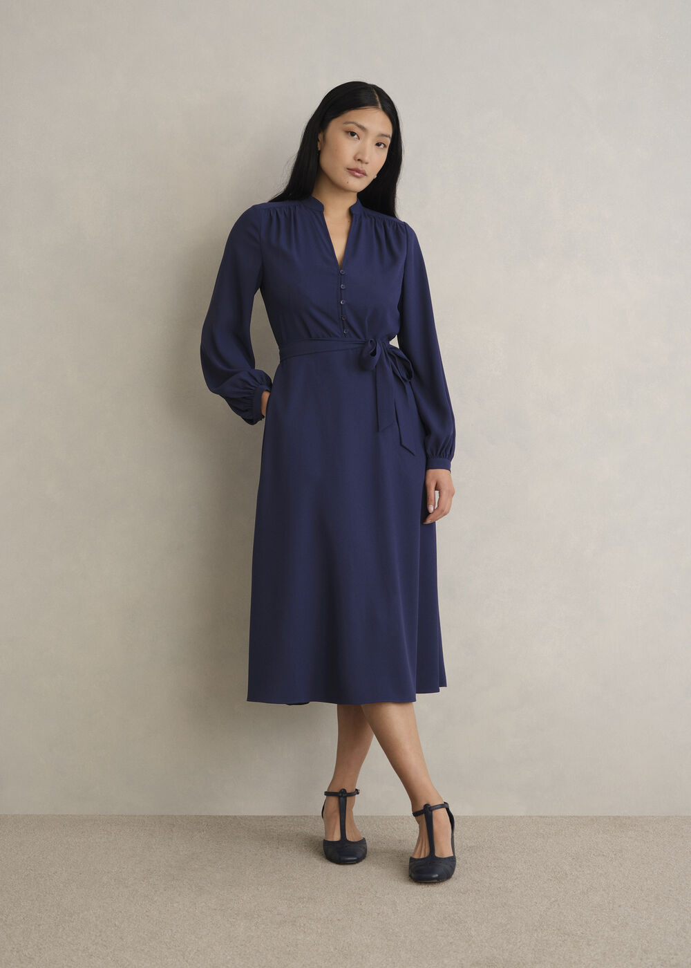 Lettie Dress, Midnight Navy, hi-res