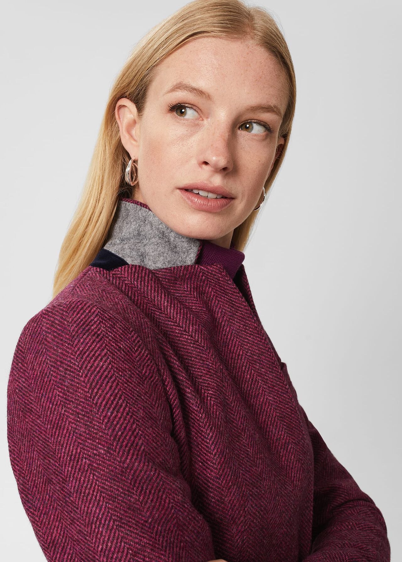 Petite Blake Wool Jacket, Purple Multi, hi-res