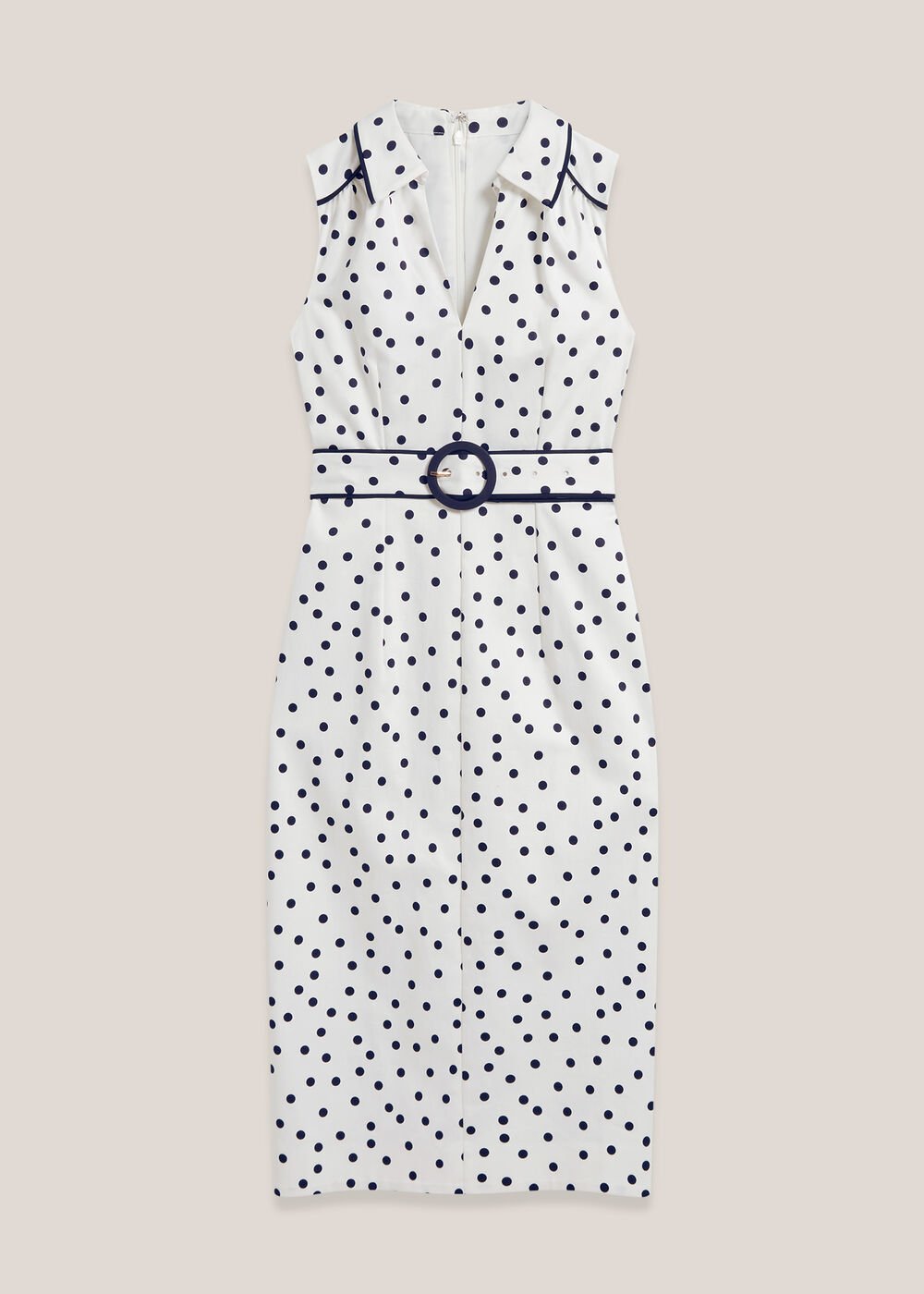 Nancy Spot Shift Dress, Ivory Midnight, hi-res