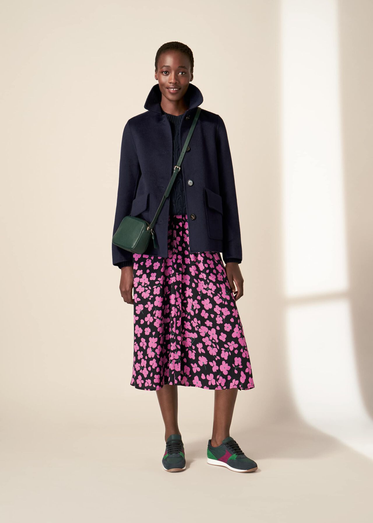 Leanna Wool Blend Double Face Coat, French Blue, hi-res