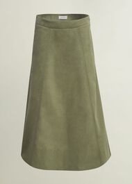 Avril Cotton Skirt, Sage Green, hi-res