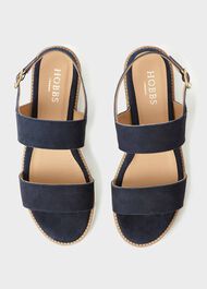 Katie Suede Sandals , Navy, hi-res