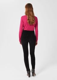 Gia Velvet Skinny Jeans, Black, hi-res