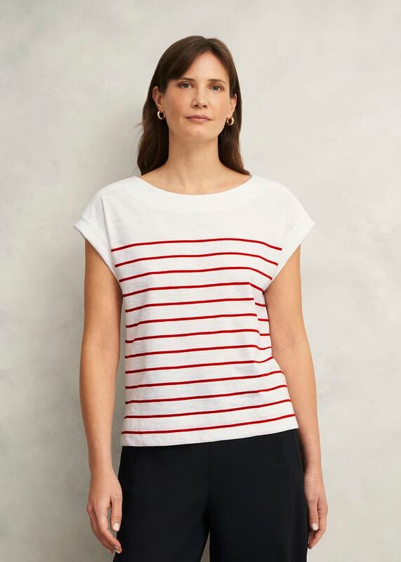 Alycia Cotton Slub Stripe T-Shirt