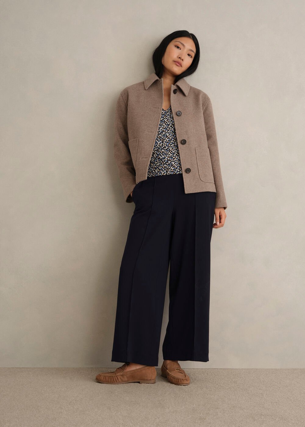 Eva Crop Pants, Navy, hi-res