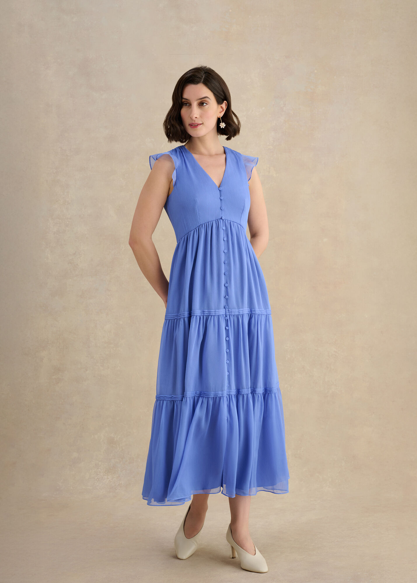 Roseberry Tiered Dress | Hobbs UK |
