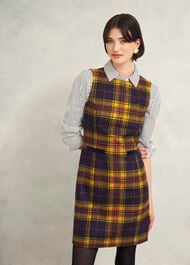 Margot Wool Dress, Navy Ochre, hi-res