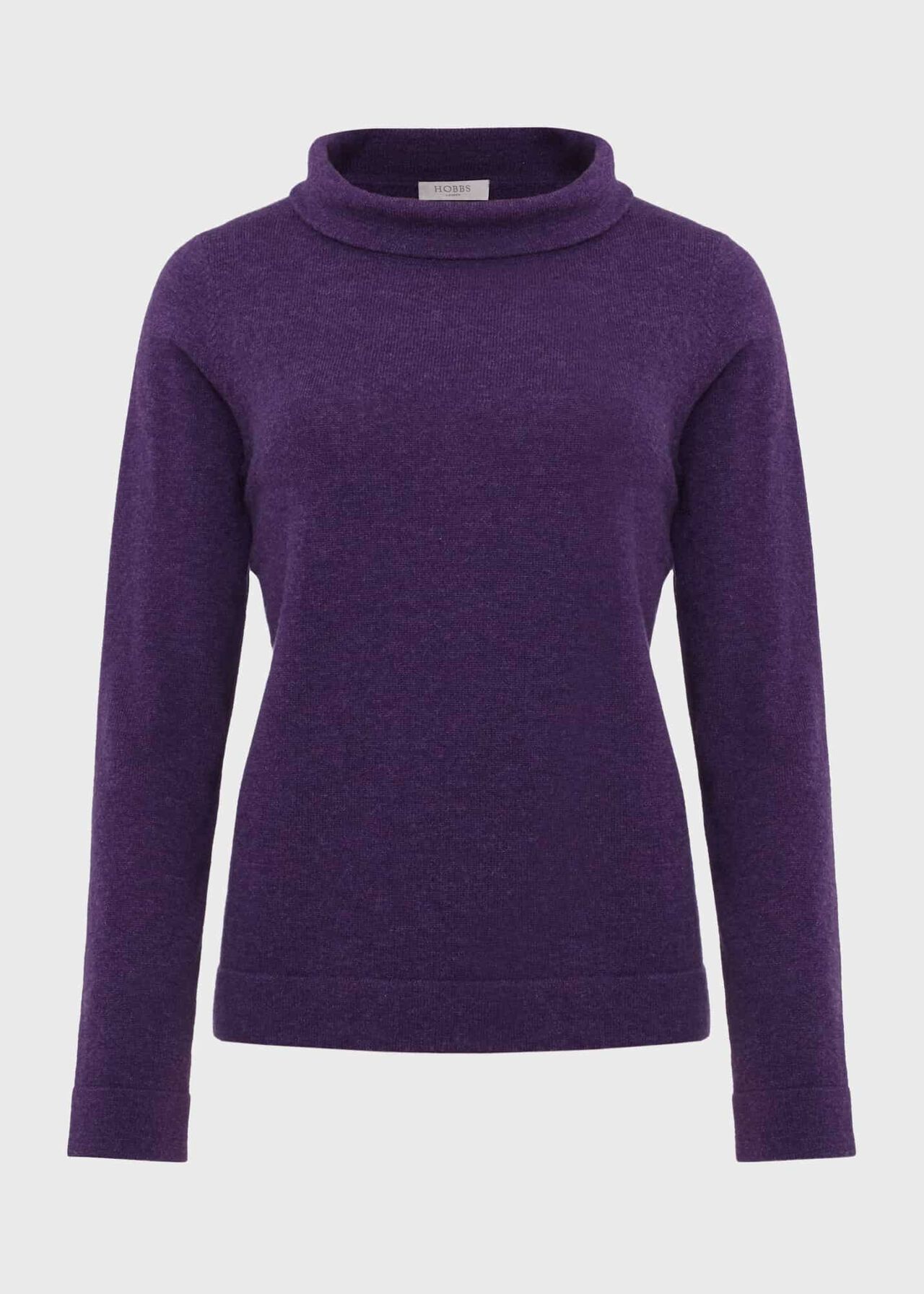 Audrey Wool Cashmere Jumper, Rich Purple, hi-res