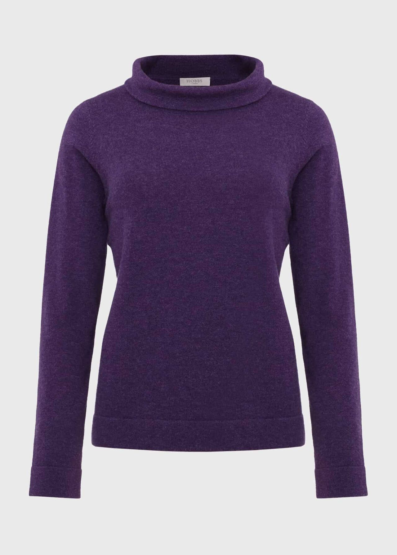 Audrey Wool Cashmere Sweater, Rich Purple, hi-res