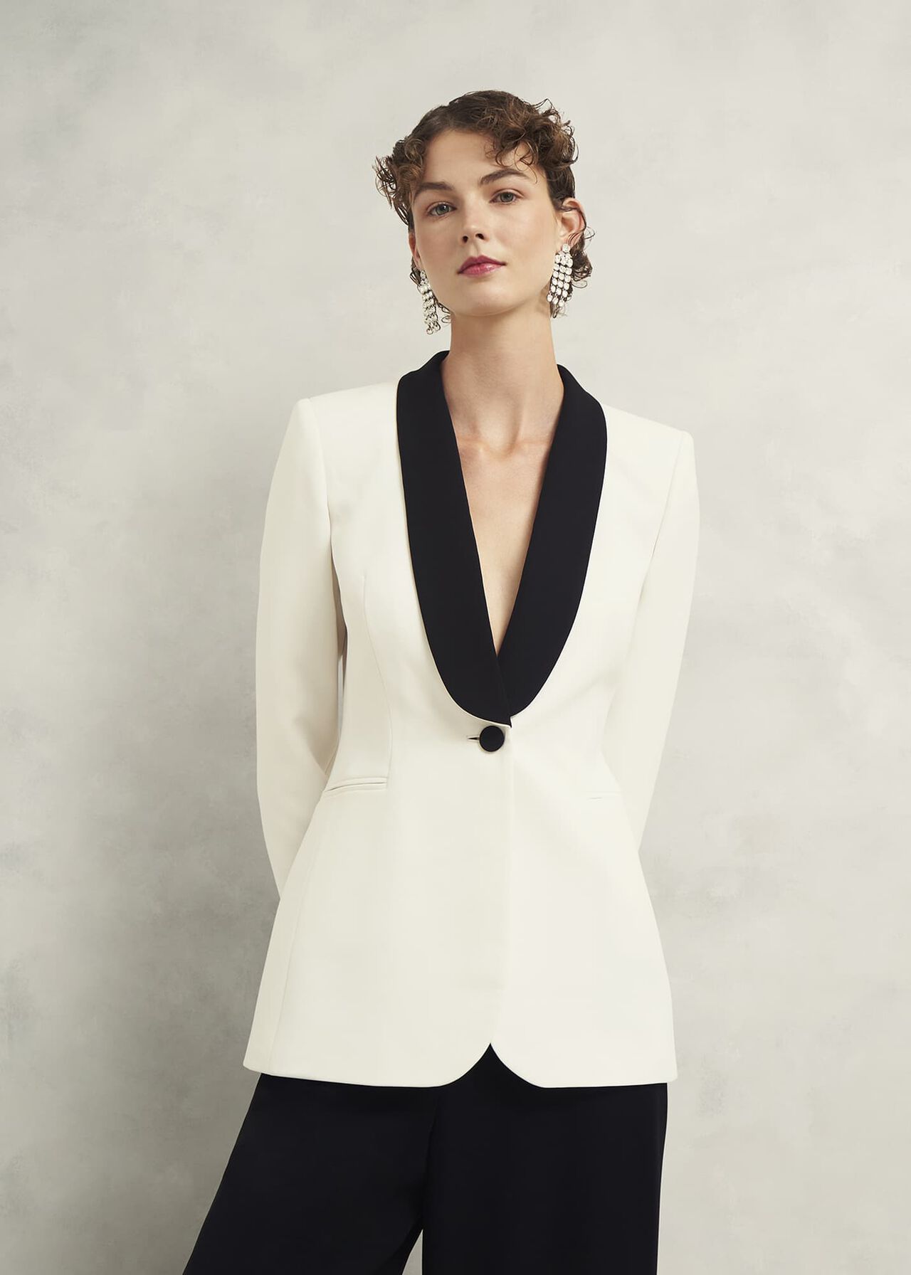 Charlecote Jacket, Ivory Black, hi-res