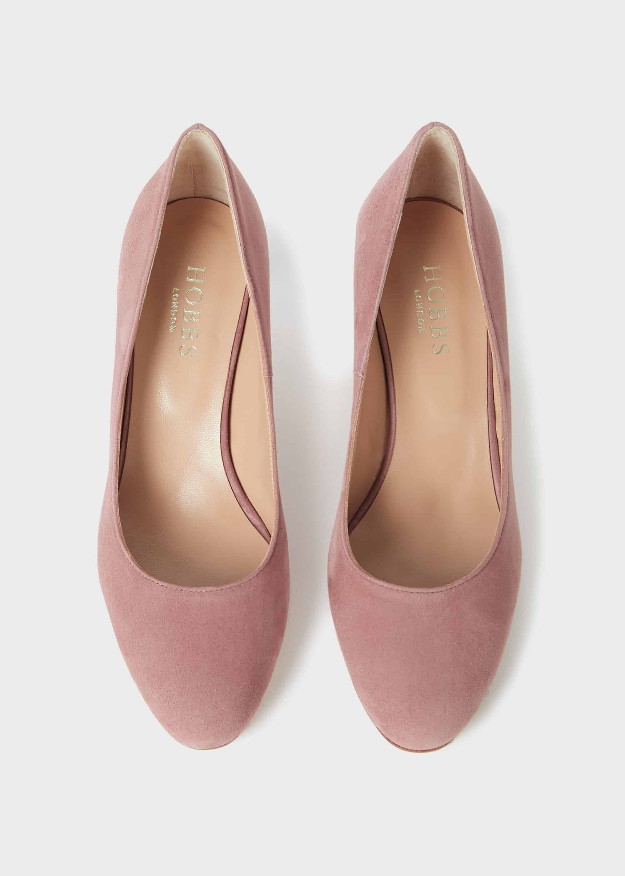dusky pink suede shoes