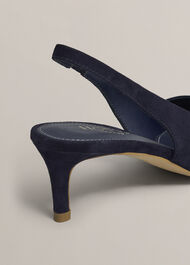 Renee Suede Slingbacks, Midnight Navy, hi-res