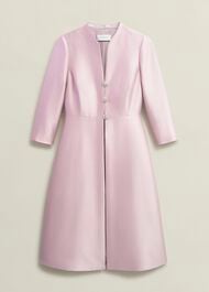 Rhea Wool Silk Coat, Soft Petal Pink, hi-res